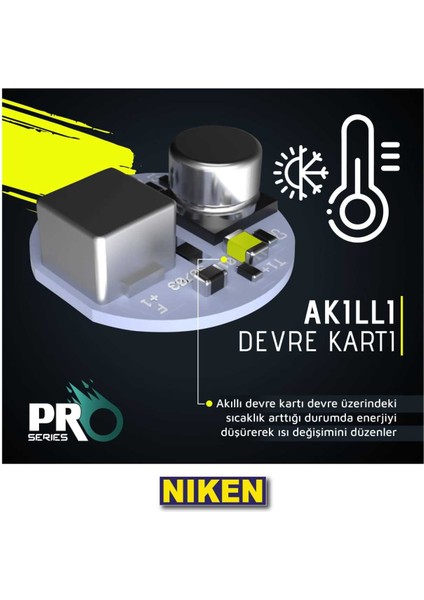 H3 led xenon far aydınlatma seti şimşek etkili niken pro 6400lm