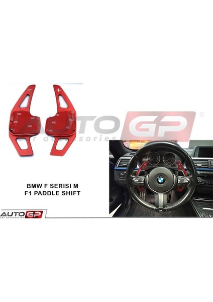 Bmw F serisi m direksiyon f1 vites kulakçık paddle shift kırmızı