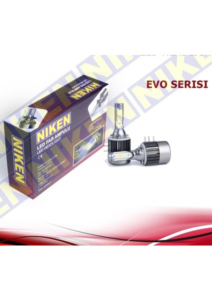 H15 LED Xenon Far Aydınlatma Seti Şimşek Etkili Niken Evo 8000LM