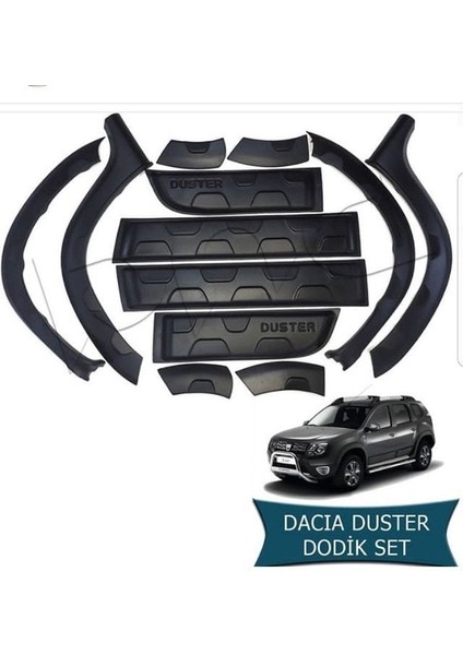 Dacia Duster Dodik ve Kapı Koruma Çamurluk Kaplama Plastik 2010 / 2017