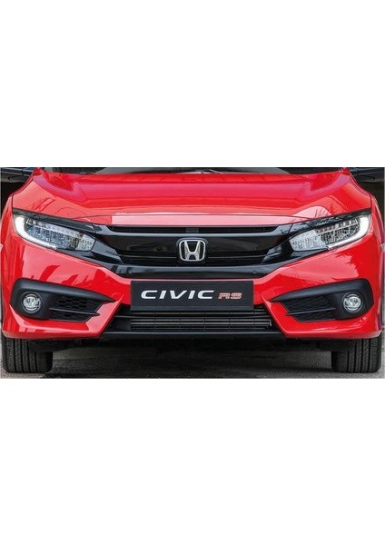 Honda civic fk7 için uygundur ön panjur ve far kaşları siyah 2016+