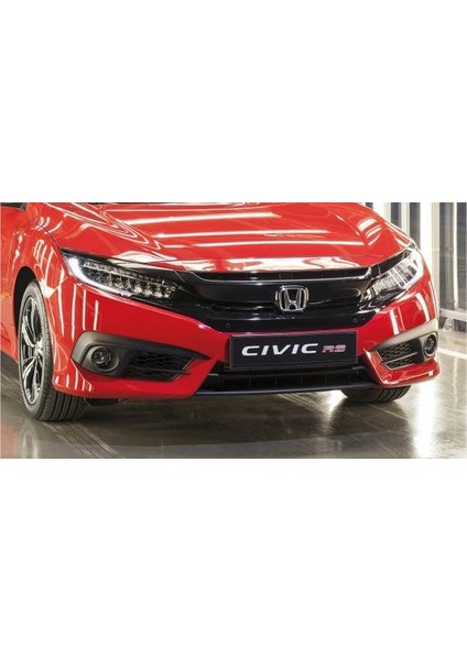Honda civic fk7 için uygundur ön panjur ve far kaşları siyah 2016+