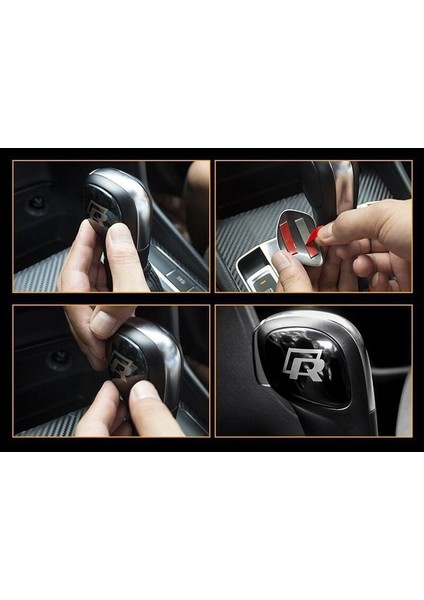 Vw R vites topuzu logosu arması amblemi siyah
