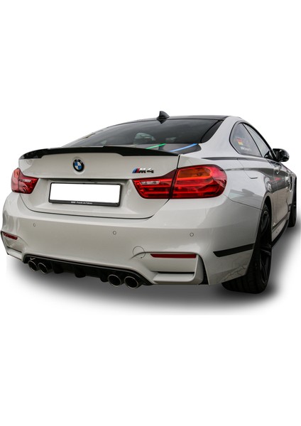 Bmw F32 m4 bagaj üstü spoiler yarasa siyah boyalı plastik