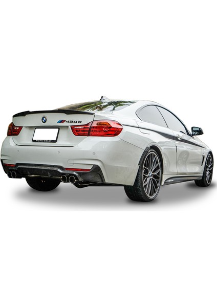 Bmw F32 m4 bagaj üstü spoiler yarasa siyah boyalı plastik