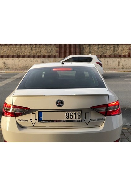 Skoda süperb bagaj alt çıtası nikelajı krom 2015+