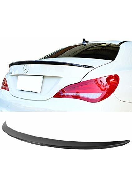 Mercedes cla bagaj üstü spoiler w117 pianoblack boyalı