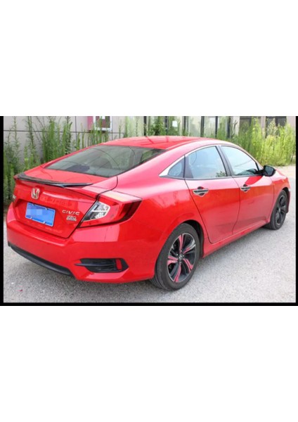 Honda civic fc5 uyumlu bagaj üstü spoiler anatomik hybrid siyah 2016+