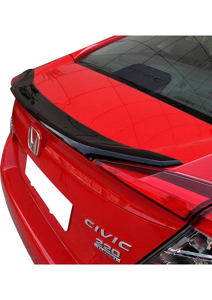 Honda civic fc5 uyumlu bagaj üstü spoiler anatomik hybrid siyah 2016+