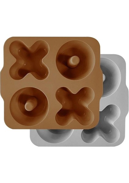 Silikon Muffin Kalıbı-Woody Brown / Powder Grey