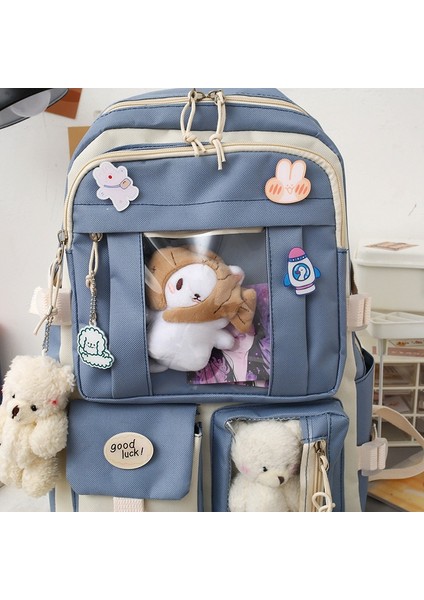 Lise Ortaokul Öğrenci Sırt Çantası Beş Parçalı Set (Yurt Dışından) indirimleri
