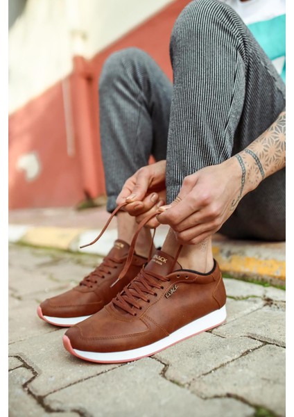 Günlük Taba Deri Erkek Sneakers fırsatları