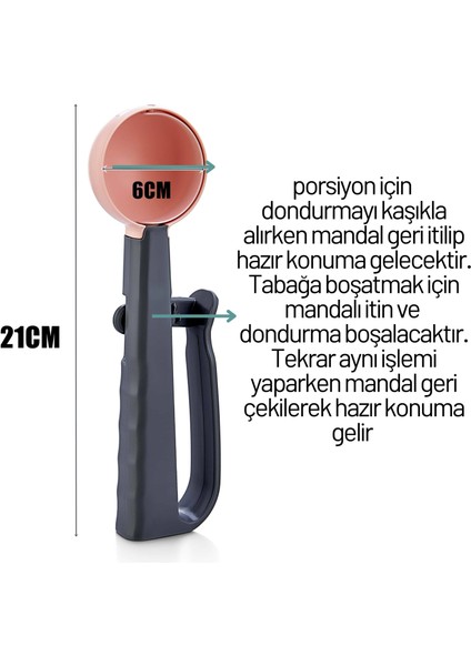 Vigano Otomatik Dondurma Porsiyonlama Kaşığı