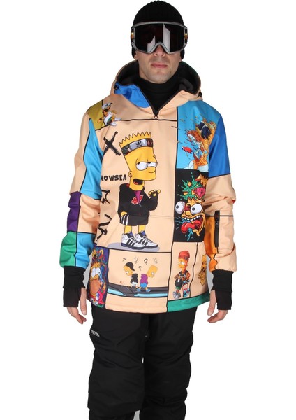 SS7934 Simpsonlar Erkek Snowboard ve Kayak Montu