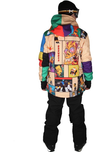 SS7934 Simpsonlar Erkek Snowboard ve Kayak Montu fiyatları