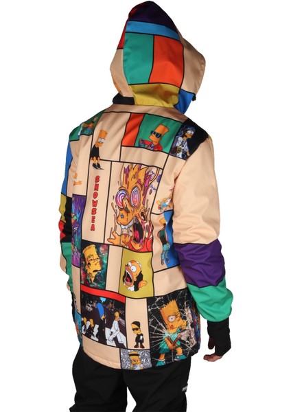 SS7934 Simpsonlar Erkek Snowboard ve Kayak Montu modelleri