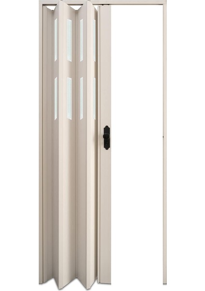 87 x 215 Beyaz Renk Camlı Pvc Akordiyon Katlanır Kapı - Frnakmodel-43 modelleri