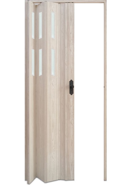 130 x 215 Akçaağaç Renk Camlı Pvc Akordiyon Katlanır Kapı - Frnakmodel-56 modelleri