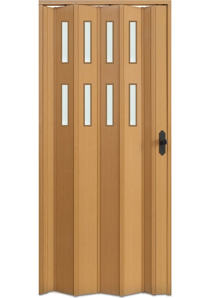 130 x 215 Meşe Renk Camlı Pvc Akordiyon Katlanır Kapı - Frnakmodel-59 fiyatları