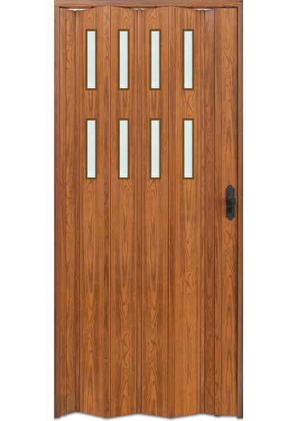 130 x 215 Ceviz Renk Camlı Pvc Akordiyon Katlanır Kapı - Frnakmodel-60 fiyatları