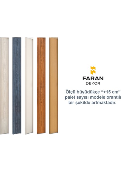 Faran Dekorasyon 72 x  230 Ceviz Renk Camsız Pvc Akordiyon Katlanır Kapı - Frnakmodel-110