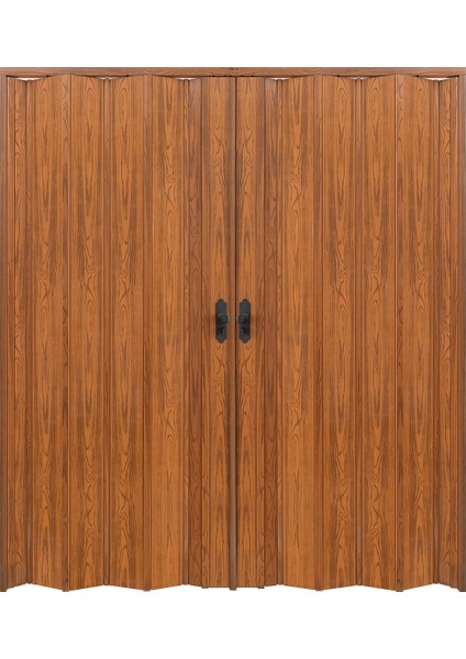 170 x 215 Ceviz Renk Camsız Çift Açılım Pvc Akordiyon Katlanır Kapı - Frnakmodel-150 fiyatları
