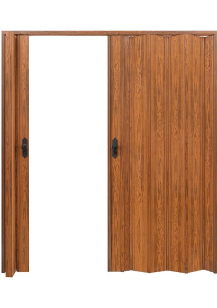 170 x 215 Ceviz Renk Camsız Çift Açılım Pvc Akordiyon Katlanır Kapı - Frnakmodel-150 fırsatları