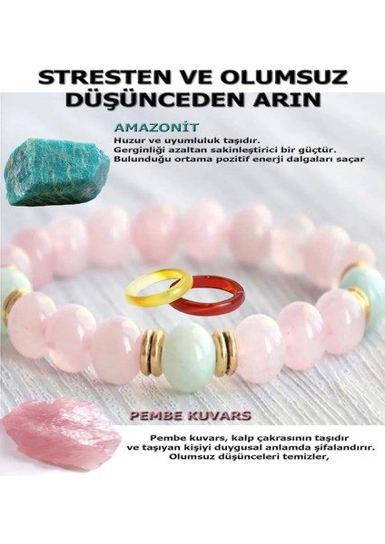 Sertifikalı Doğal Taş Stres ve Panik Atak Bilekliği ( 1 Adet Akik Yüzük ile Birlikte Gönderilir )