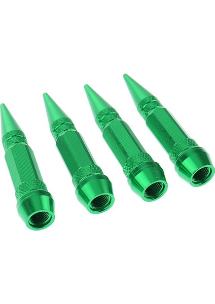 4Pcs Koni Lastik Jant Valfi Tekerlek Hava Portu Toz Kapağı Gövdeler Kapaklar Yeşil (Yurt Dışından)