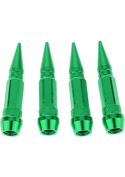4Pcs Koni Lastik Jant Valfi Tekerlek Hava Portu Toz Kapağı Gövdeler Kapaklar Yeşil (Yurt Dışından)