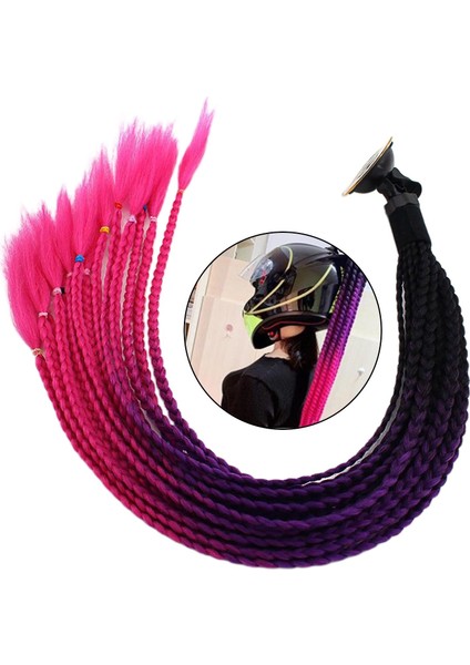 Pigtails Örgüler Motosiklet Motoru Için At Kuyruğu 55Cm Siyah Gül Kırmızı (Yurt Dışından) fırsatları