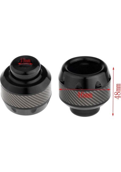 Motosiklet Düşen Koruyucu Çatal Çerçeve Kaydırıcıları Kapaklar 2 Pcs Siyah (Yurt Dışından)