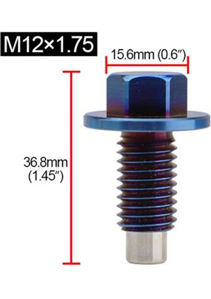 Motor Yağı Tavan Tahliye Tapası Yağ Tavası Tahliye Karartma Tapası Araba M12X1.75 (Yurt Dışından)