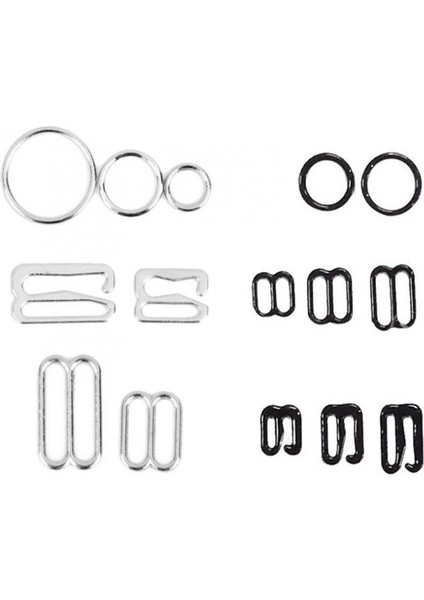 100PCS Dikiş Aksesuarları Sütyen Ayarlayıcısı Sutyen Kayış Ayarlayıcı 8 Siyah 10MMX8MM Kaydırıcı (Yurt Dışından) modelleri