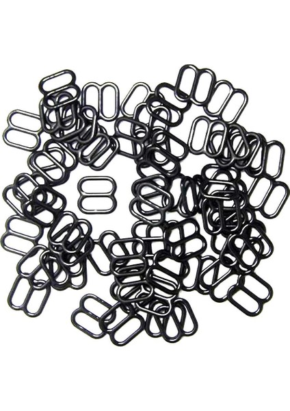 100PCS Dikiş Aksesuarları Sütyen Ayarlayıcısı Sutyen Kayış Ayarlayıcı 8 Siyah 10MMX8MM Kaydırıcı (Yurt Dışından) fırsatları