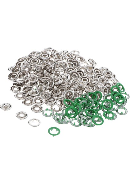 50X 9.5mm Prong Snap Snap Taşıyıcılar Diy Dikiş Bebek Giysileri Önlükleri Yeşil (Yurt Dışından)