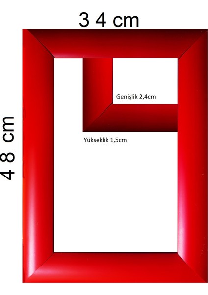 Plus Balıksırtı Puzzle Çerçevesi 500 Parça Için Ebat 48 x 34 cm Kırmızı fiyatları