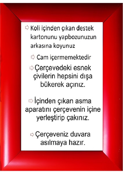 Plus Balıksırtı Puzzle Çerçevesi 500 Parça Için Ebat 48 x 34 cm Kırmızı modelleri