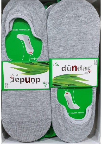 5541 Dündar Erkek Bambu Silikonlu Babet 12 Li Gri