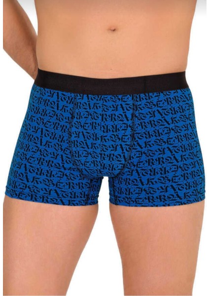 4480 Berrak Desenli Likralı Boxer 6 Lı