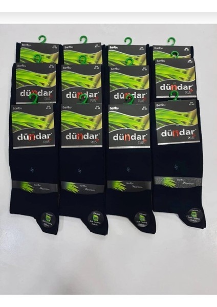 5602 Erkek Bambu Likralı Çorap Lacivert Renkli 6'lı Paket