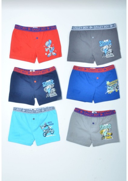 0253 Tutku Çocuk Elestan Baskılı Boxer 6 Lı fiyatları