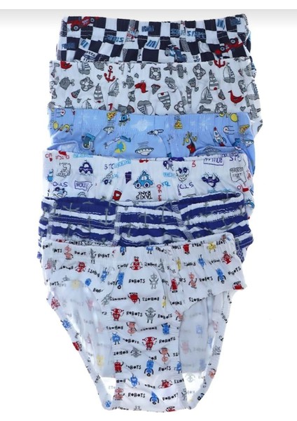 0255 Desenli Erkek Çocuk Külot 12 Li