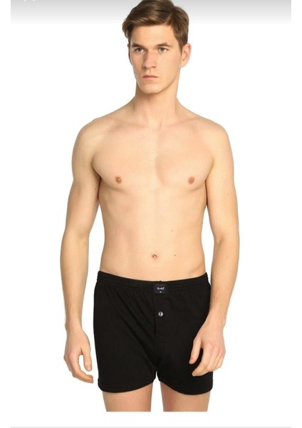 0117 Erkek Düz Boxer 12 Li