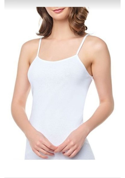 0061 Seher Yıldızı Kadın Ribana İp Askılı Atlet 6 Lı