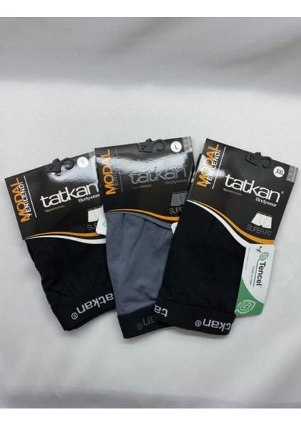 Tatkan Erkek Boxer 3 Lü Renkli