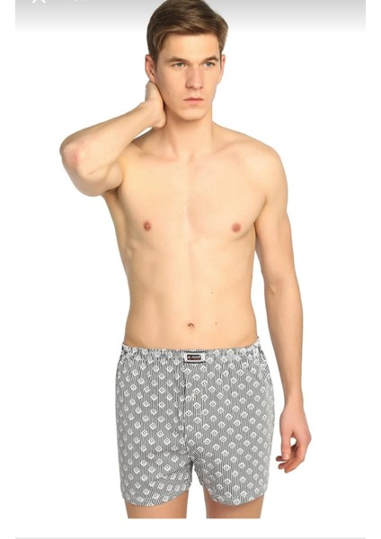 007 Seher Yıldızı Desenli Erkek Boxer 3lü