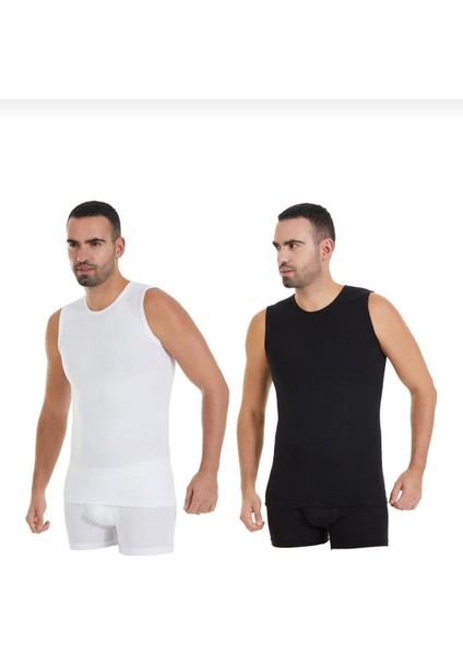 75,76 Renkli Modal Sıfır Kol Atlet 6 Lı