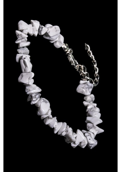 Sertifikalı Doğal Havlit Taşı Kırık Taşlı Bileklik - Halhal fiyatları