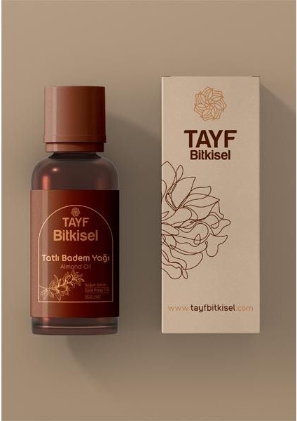 Tayf Bitkisel Soğuk Sıkım Tatlı Badem Yağı (%100 Saf) 100 ml